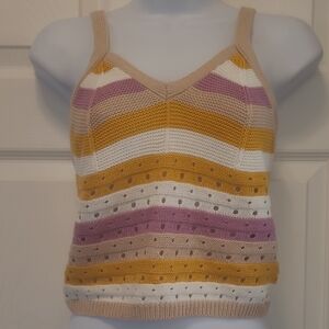Knitted Multicolor Striped Camisole